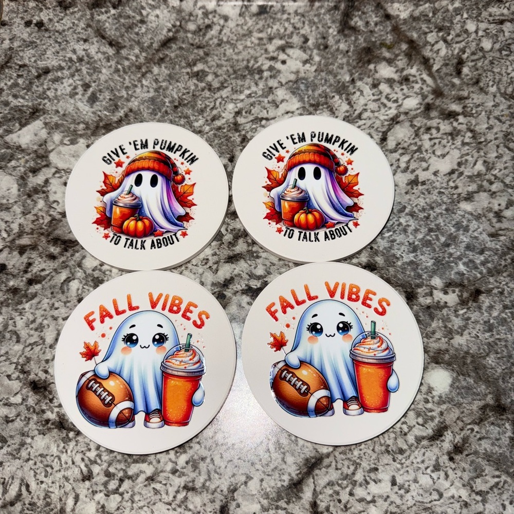 Fall Themed Coasters Set - Picture 3 of 3